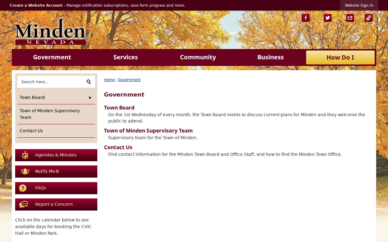 Official Town of Minden government page